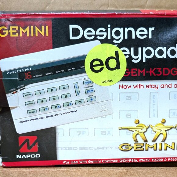 NAPCO GEMINI GEM-K3DGTL ALARM SYSTEM KEYPAD - Picture 2 of 6